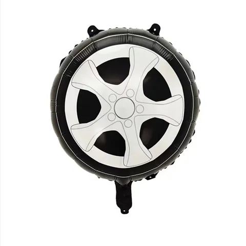 Racing Car Theme Foil Balloons Aluminum Film Tire Checkered Flag Birthday Party Decorations For Kids Boys Sport Party