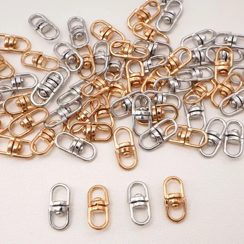 Alloy 8-Shape Swivel Buckle Gold Silver Rotating Connector For DIY Keychain Jewelry Bag Pendant Accessories Minimalist Finding