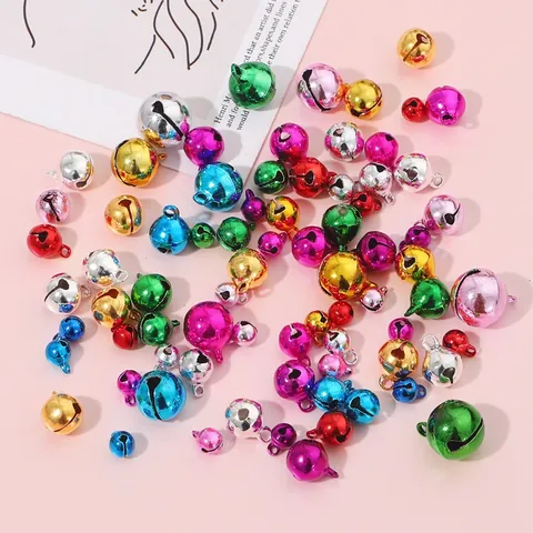 Copper Colorful Small Jingle Bells For Christmas DIY Crafts Pet Pendants Jewelry Making Gold Silver Multicolor Bell Accessories