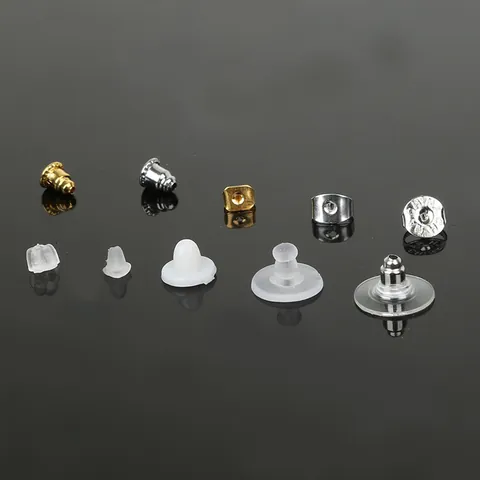 DIY Earring Backs Iron Butterfly Stoppers Plastic Silicone Earring Nuts Replacement Findings For Jewelry Making Accessories