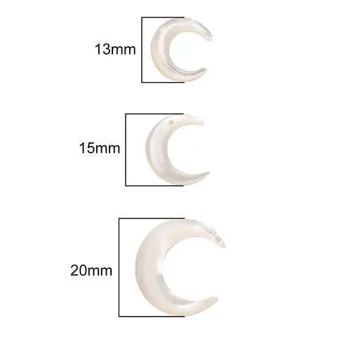 Natural Mother Of Artificial Pearl Shell Crescent Moon Beads For DIY Jewelry Making Necklace Earring Bracelet Craft Material Findings Accessory