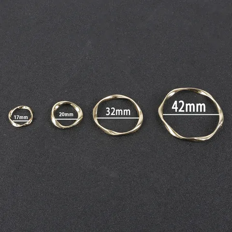Twisted Geometric Circle Alloy Pendants Gold Irregular Wave Charms For DIY Earring Necklace Jewelry Making Women Components
