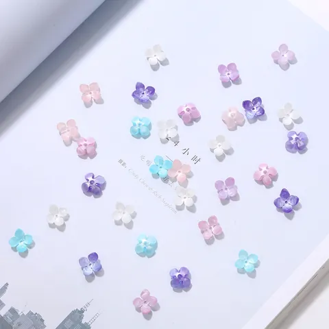 Acetate Sakura Flower Petal Charms Faux Shell Texture DIY Ancient Style Hairpin Making Material Elegant Handmade Jewelry Findings