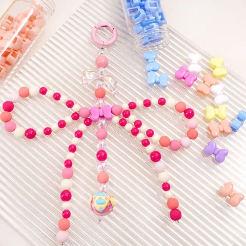 Acryl Strik Losse Kralen DIY Sieraden Maken Gekleurde Macaron Strik Afstandskralen Handgemaakte Accessoires Kralen