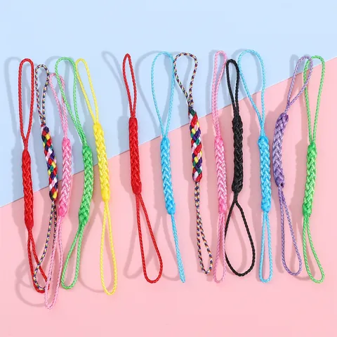 Correa de Teléfono Trenzada a Mano Cordón Colgante DIY para Llavero Accesorio de Bolso Amuleto Universal Decoración de Cuerda