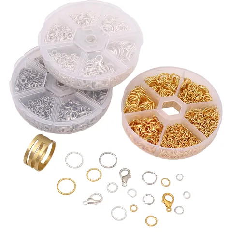DIY Jewelry Making Supplies Kit Open Jump Rings Lobster Clasps Jewelry Repair Tool For Earrings Bracelets Necklace Crafting