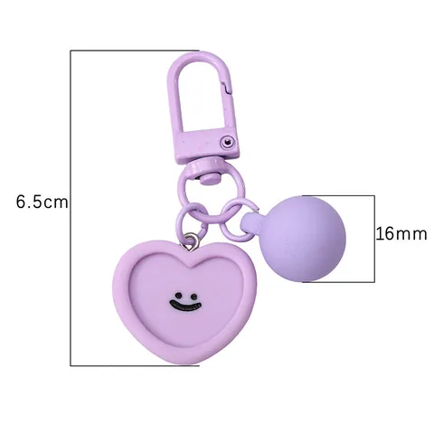 Cute Macaron Resin Smiley Face Keychain For Bag Pendant DIY Jewelry Accessories For Kids Women Heart Flower Cloud Shaped Charm
