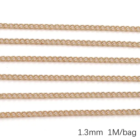 Handgemaakte DIY Met Koper Bekleed IJzer Schakelketting Voor Ketting Armband Maken Sieraden Accessoires Knutselmateriaal Metaalkleuren