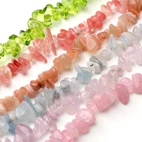 Cuentas de Chips de Piedra Natural Irregulares Cuentas de Cristal Pulidas Para Hacer Joyas de Bricolaje Collar Pulsera