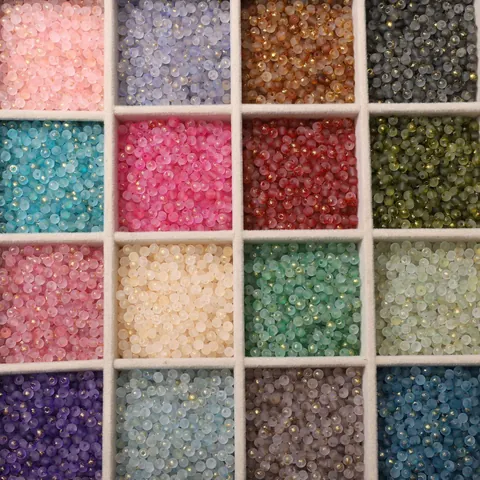 Frosted Glass Round Beads Gold Foil Dusted Loose Beads For Handmade DIY Jewelry Making Bracelet Necklace Crafting Supplies Elegant Jewelry Beads