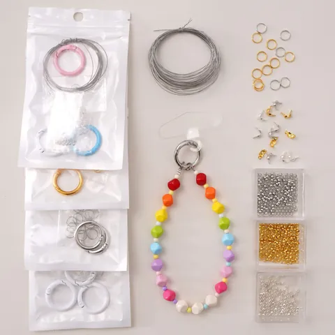 DIY Handy Kette Schmuckherstellung Kit Handgefertigte Bastelzubehör Legierung Perlen Stahldraht Für Armband Halskette Geschenk Schmuck