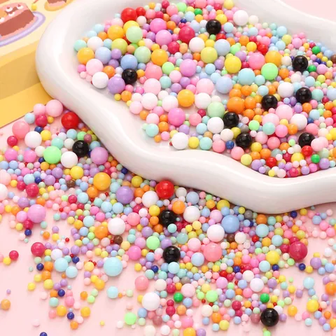 Plastic Macaron Snoepkleur Losse Kralen Zonder Gat Ronde Afstandskralen Voor DIY Sieraden Maken Knutselen Decoratie Levendige Kleuren