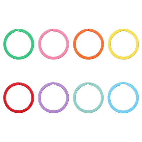 30mm Colorful Iron Split Key Rings For Keychain DIY Craft Making Macaron Paint Metal Round Rings Connectors Jewelry Findings