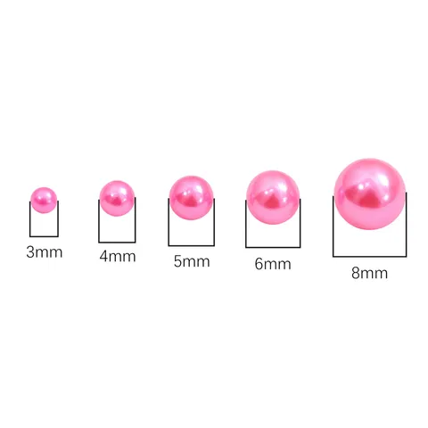 Round ABS Faux Artificial Pearls No Hole Macaron Beads For DIY Craft Jewelry Making Makeup Brush Holder Filler Decorative Beads
