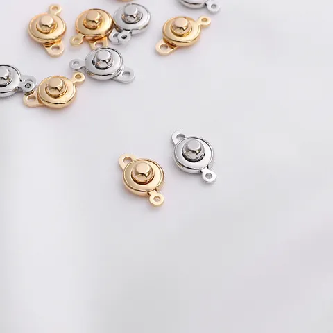 Chiusura di Collegamento in Lega Placcata Oro 18K per Collana di Perle Fai da Te Bracciale Gioielli Fatti a Mano Componenti