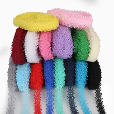 15mm Elastic Lace Trim Ribbon Floral Pattern For DIY Hair Accessories Headbands Clothing Sewing Crafts Decorative Lace Webbing