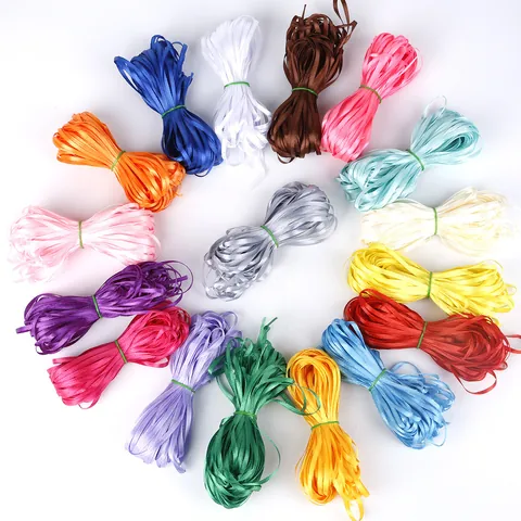 Single Sided Satin Ribbon For DIY Handmade Crafts Gift Wrapping Wedding Party Decoration Colorful Polyester Ribbon