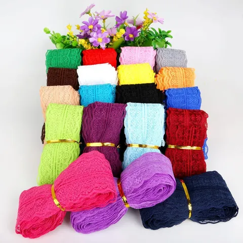 Vintage Floral Hohl Wellenkante Nicht Elastisch Spitzenband Für DIY Nähen Handwerk Und Bekleidungszubehör Dekoration