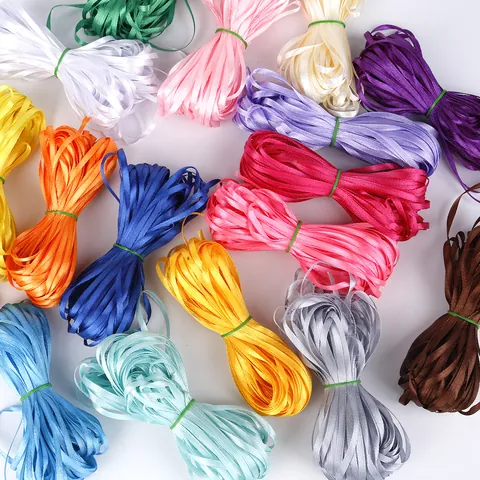 Single Sided Satin Ribbon For DIY Handmade Crafts Gift Wrapping Wedding Party Decoration Colorful Polyester Ribbon