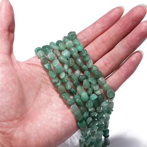 Cuentas de Pepita de Piedra Natural Astillas de Cristal Irregulares Para la Fabricación de Joyas DIY Pulsera Collar Accesorios Material Hebras