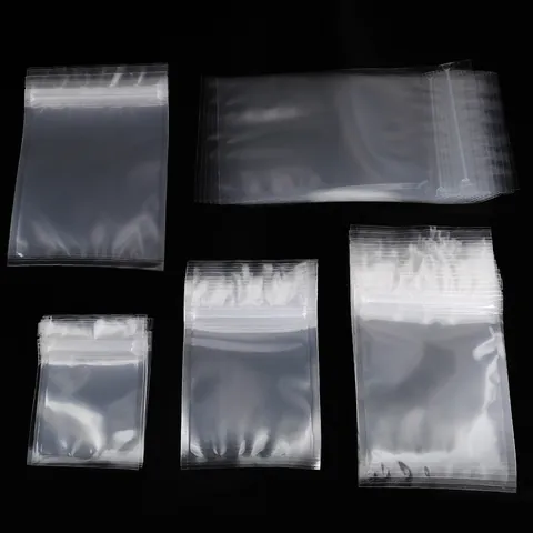 Verdickte Transparente PE Ziploc Beutel Für DIY Schmuck Aufbewahrung Klare Kunststoff Selbstversiegelnde Beutel Verpackung