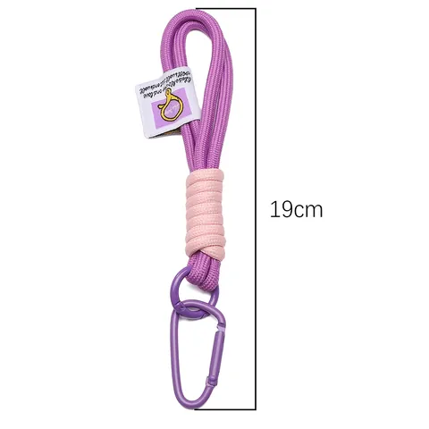 Hand-woven Rope Keychain With Alloy D-Ring Carabiner Color Block Nylon Cord Backpack Buckle Key Ring For Car House Key DIY Jewelry Accessories