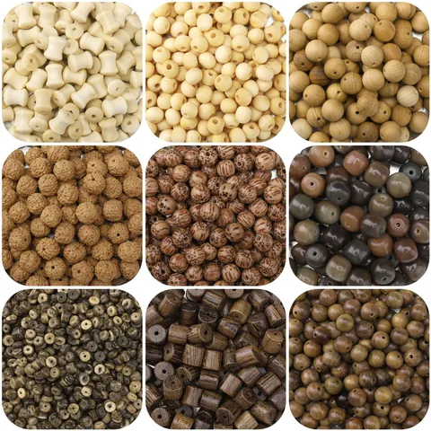 Perles en Bois Naturel Racine de Bodhi Forme Fleur de Lotus pour Création de Bijoux DIY Bracelet Collier Accessoires Artisanaux