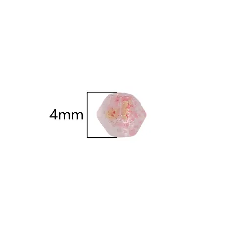 Cuentas de Vidrio Esmerilado Facetadas Con Decoración de Pan de Oro Para Hacer Joyas Pulseras DIY Collares Cuentas Artesanales