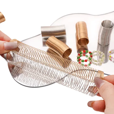 Steel Memory Wire Coils For DIY Jewelry Making Bracelet Ring Handcrafted Findings Electroplated Gold Silver Tone Wire
