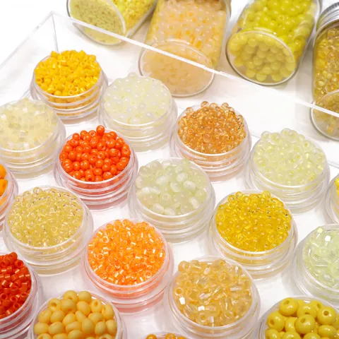Glass Seed Beads For DIY Jewelry Making Bracelet Necklace Accessories Orange Yellow Loose Beads Kit Craft Supplies