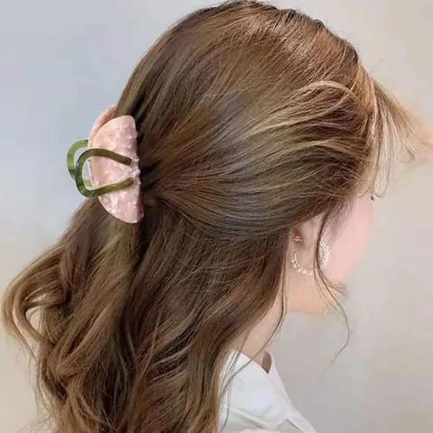Elegant Acetate Bag Shaped Hair Claw Clip Marble Leopard Texture Large Shark Clip For Women Girls Hair Accessories