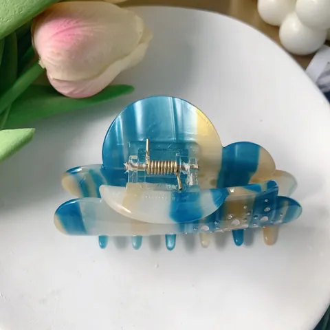 Pinze per Capelli Creative in Acetato Novità Patatine Fritte Nuvola Fantasma Taiji Cuore Clip per Capelli Antiscivolo Accessori