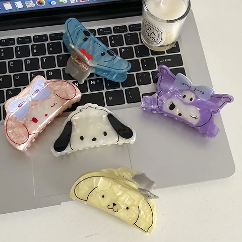 Japanischer Stil Cartoon Tier Haarklammer Süße Acetat Haarclip Hai Claw Rutschfester Haarschmuck Für Damen Mädchen Styling-Tool