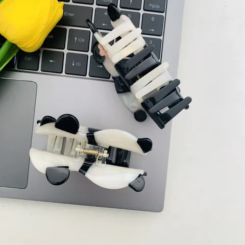 Pinza per Capelli Panda in Acetato per Donna Simpatico Fermaglio Animale Accessori per Capelli Fatti a Mano per Decorazione Quotidiana