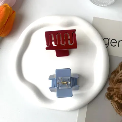 Pinza per Capelli Mahjong in Acetato per Donna Fermaglio per Coda Alta Stile Cinese Fantasia Rosso Zhong Verde Fa