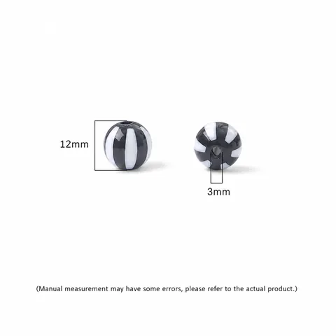 Acrylic Colorful Round Beads For DIY Jewelry Making Heart Star Stripe Polka Dot Pattern Loose Spacer Beads For Bracelet Necklace Accessories