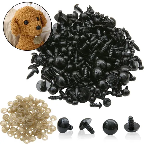 Ojos y Narices de Seguridad de Acrílico con Arandelas para Peluches Muñecas Marionetas Ganchillo DIY Manualidades