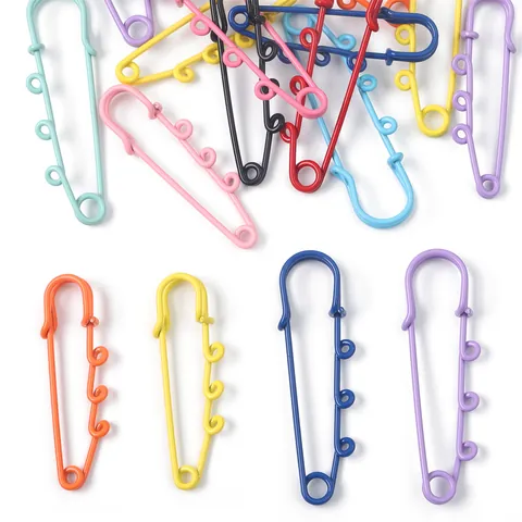 Spilla da Balia in Metallo Laccato Colore Macaron Con Anelli Spilla Decorativa per Scialle Maglione per Accessori Gioielli DIY