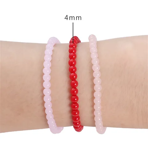 Perles en Verre Rondes de Couleur Unie Imitation Jade Perles en Vrac pour Fabrication de Colliers Bracelets DIY Accessoires Bijoux
