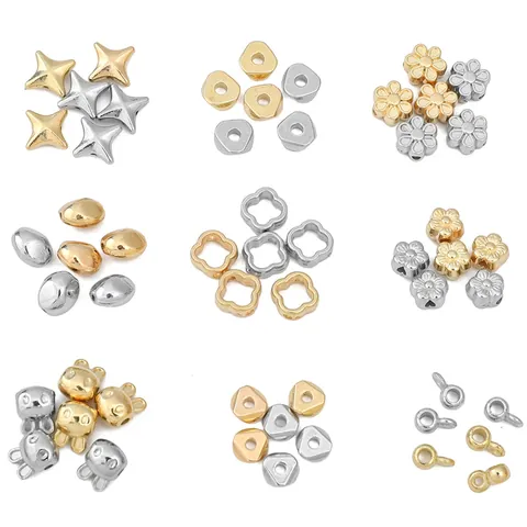 CCB Plastic Losse Kralen Meerdere Vormen Ster Klaver Bloem Kruis Tussenzetters Kralen Voor DIY Sieraden Maken Armband Ketting Accessoires