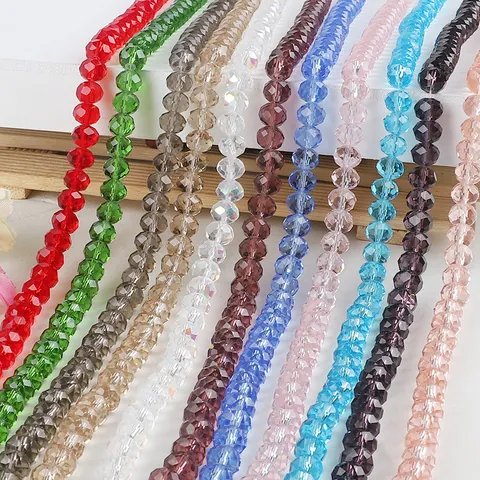 8mm Faceted Glass Beads Loose Spacer Beads For DIY Jewelry Making Bracelet Necklace Handcraft Accessary Faceted Crystal Beads