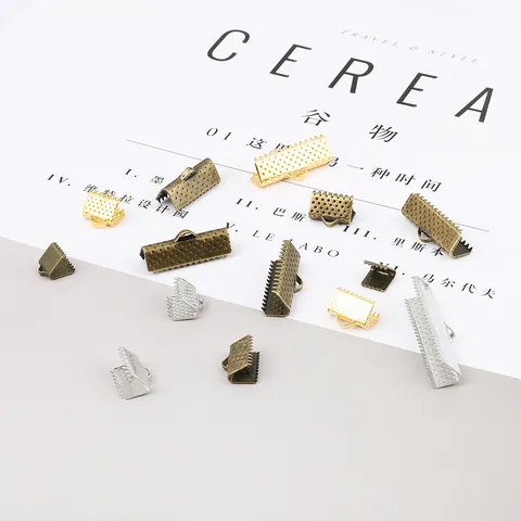 Metalekind Einden Koord Krimpen Vouw Over Sluitingen Voor Sieraden Maken DIY Ambachten Assorti Kleuren