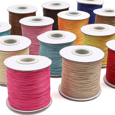 Waxed Cord Roll For Jewelry Making Thin Polyester Thread For DIY Handmade Bracelet Necklace Crafting Supplies Accessories