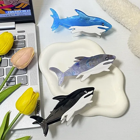 Pinza per Capelli a Forma di Squalo in Acetato Serie Oceano Grande Clip per Capelli a Balena Design Animale Unico Donna Ragazze