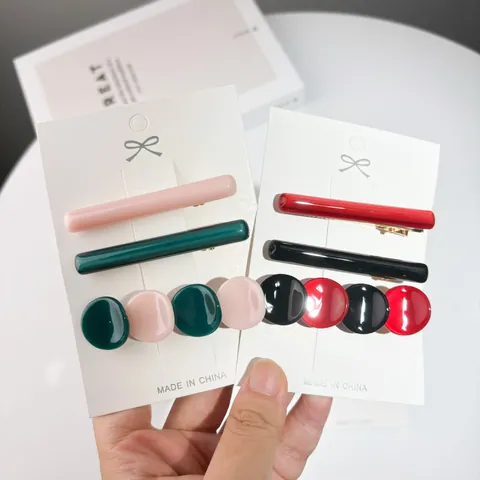 Korean Style Acetate Duckbill Hair Clips For Women Fresh Sweet Minimalist Hair Pins Side Clips Hair Accessories And Barrettes