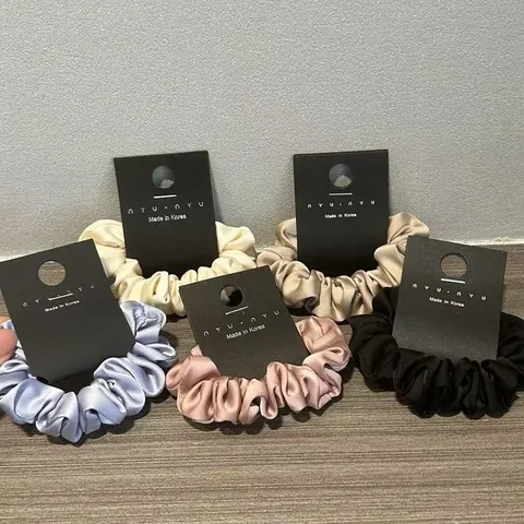 Elegant Satin Scrunchie Minimalist Solid Color French Style Hair Tie For Women Girls Silk Feel Elastic Hair Band Accessory