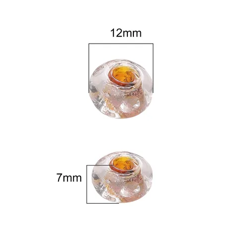 Perles en Verre Filé Main Motif Tourbillon Perles d'Espacement en Vrac pour Création de Bijoux DIY Bracelet Collier Accessoire
