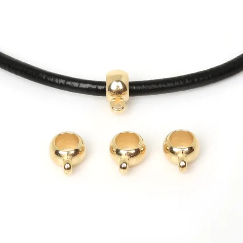 CCB Electroplated Plastic Large Hole Bail Beads Pendant Connectors For DIY Jewelry Making Necklace Bracelet Finding Accessories