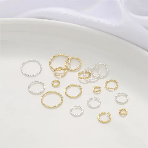 Anneaux De Jonction Ouverts Torsadés En Cuivre Plaqué Or 14K Pour Création De Bijoux DIY Bracelet Collier Connecteurs