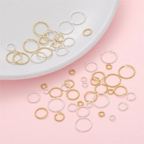 Anneaux De Jonction Ouverts Torsadés En Cuivre Plaqué Or 14K Pour Création De Bijoux DIY Bracelet Collier Connecteurs